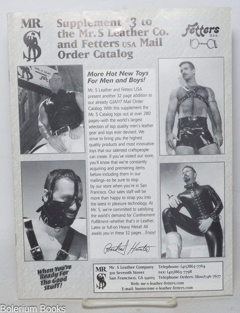 Cat.No: 315699 Supplement #3 to the Mr. S Leather Company, Fetters Mail Order Catalog