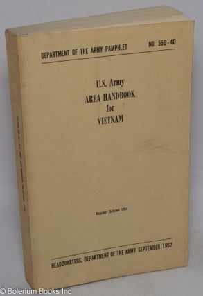 Cat.No: 315739 U.S. Army Area Handbook for Vietnam