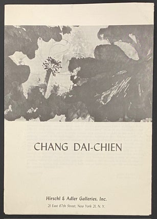 Cat.No: 315760 Chang Dai-Chien: October 22nd- November 2nd, 1963. Chang Dai-Chien, James...