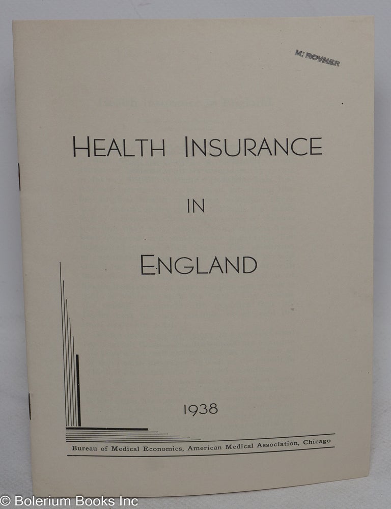 Cat.No: 315823 Health Insurance in England