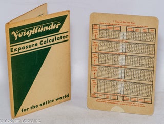 Cat.No: 315856 Voigtlander exposure calculator for the entire world