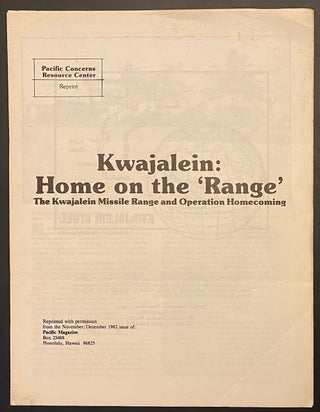 Cat.No: 315901 Kwajalein: Home on the 'Range.' The Kwajalein missile range and Operation...