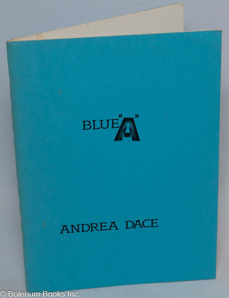 Cat.No: 316018 Blue 'A'; a play for stage. Andrea Dace.
