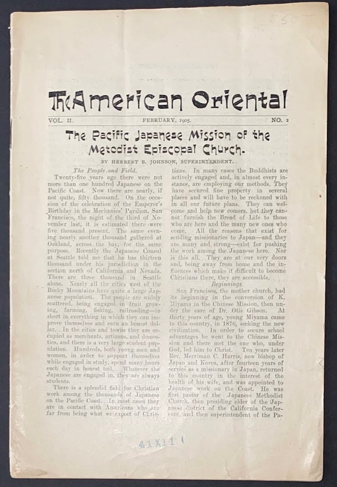 Cat.No: 316152 The American Oriental. Vol. 2 no. 2 (February 1905