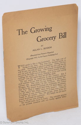 Cat.No: 316295 The growing grocery bill. Allan L. Benson