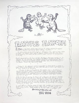 Cat.No: 316473 Platypus Platform [poster]. J. Tony Serra