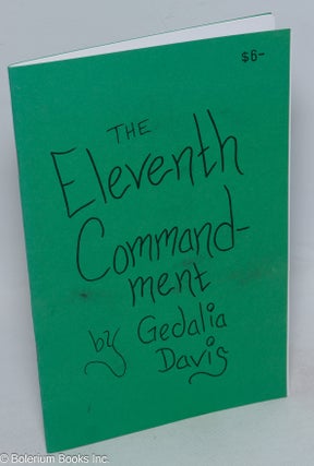 Cat.No: 316474 The eleventh commandment. Gedalia Davis