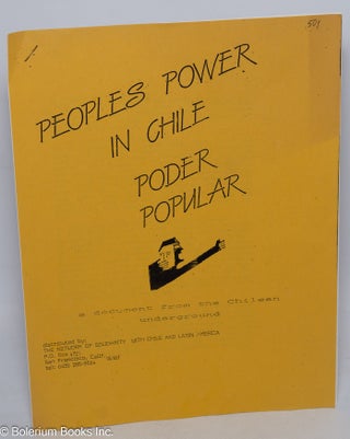 Cat.No: 316492 Peoples Power in Chile / Poder Popular: A document from the Chilean...