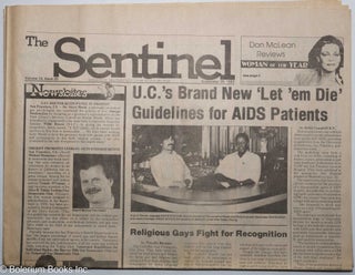 Cat.No: 316747 The Sentinel: vol. 10, #20, Sept. 29, 1983: U.C.'s Brand New "Let 'em Die"...