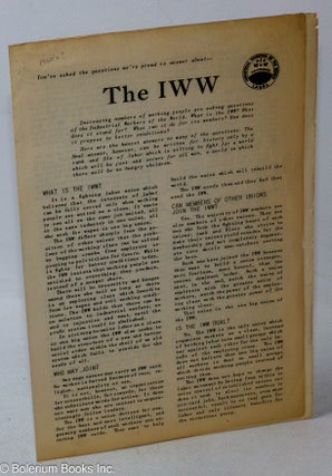 Cat.No: 316791 You've asked the questions we're proud to answer about -- the IWW