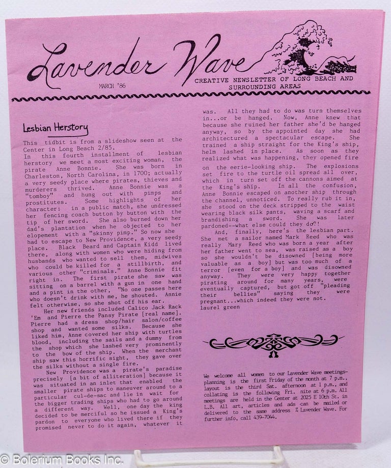 Cat.No: 316910 Lavender Wave: creative newsletter of Long Beach & surrounding areas