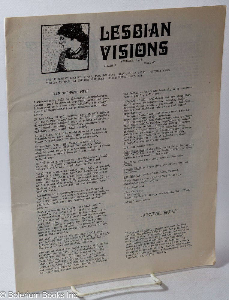 Cat.No: 317052 Lesbian Visions: vol. 1, #5, February, 1975