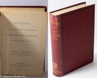 Cat.No: 317085 Studies in the Literary Relations of England and Germany in the Sixteenth...