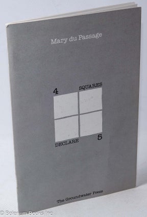 Cat.No: 317109 4 squares declare 5. Mary du Passage, Gilbert Sorrentino