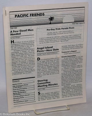 Cat.No: 317119 Pacific Friends Newsletter: vol. 5, #49, June 1989: Pre-Gay Pride Parade...