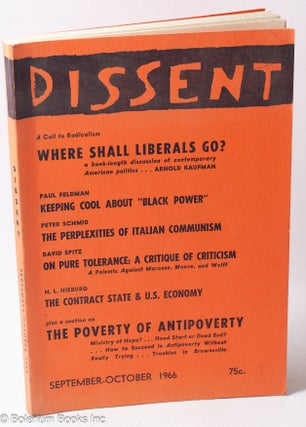 Cat.No: 317160 Dissent: A Bi-Monthly of Socialist Opinion; Vol. 13, No. 5 (Whole No. 54),...