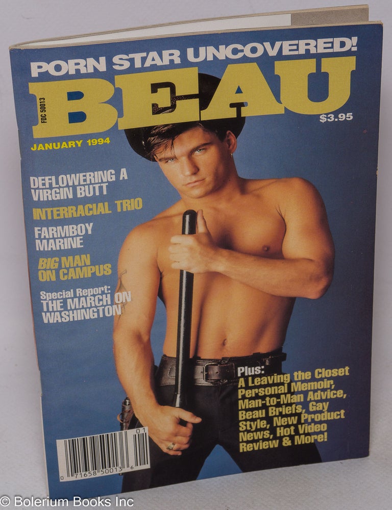 Bi Bisexual Porn Magazine Vintage Classic - Beau: vol. 5, #6, January 1994: Porn Star Uncovered! | Dan Maxwell, Dean  Burroway Rex Lansing