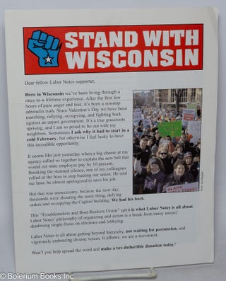 Cat.No: 317394 Stand with Wisconsin. Barbara Smith