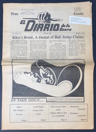 Cat.No: 317401 El Diario de la Gente. Vol. 7 no. 4 (October 1980