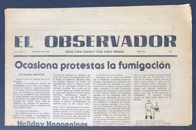 Cat.No: 317412 El Observador: Santa Clara's only Latino weekly. Vol. 1 no
