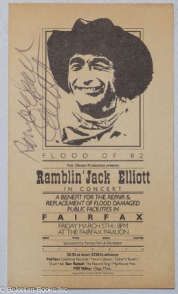 Cat.No: 317443 Flood of 82; Post Diluvian Productions presents: Ramblin' Jack Elliot in...