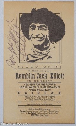 Cat.No: 317443 Flood of 82; Post Diluvian Productions presents: Ramblin' Jack Elliot...