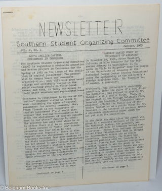 Cat.No: 317487 Newsletter. Vol. 2 no. 1 (January 1965). Southern Student Organizing...