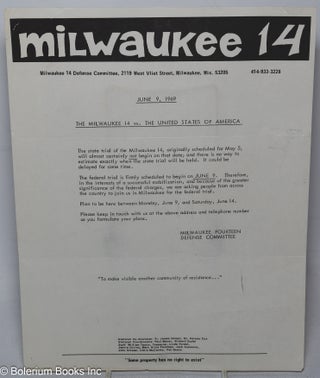 Cat.No: 317499 The Milwaukee 14 (June 9, 1969) [letter
