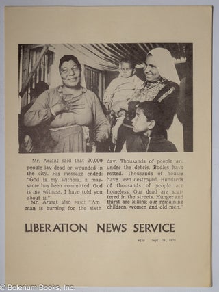 Cat.No: 317594 Liberation News Service: No. 289 (Sept. 26, 1970