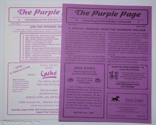 Cat.No: 317634 The Purple Page: advertising for the East Bay Community; [two issues