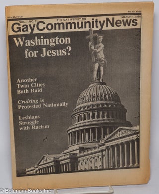 Cat.No: 317743 GCN: Gay Community News; the gay weekly; vol. 7, #31, March 1, 1980;...