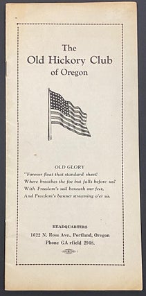 Cat.No: 317837 The Old Hickory Club of Oregon