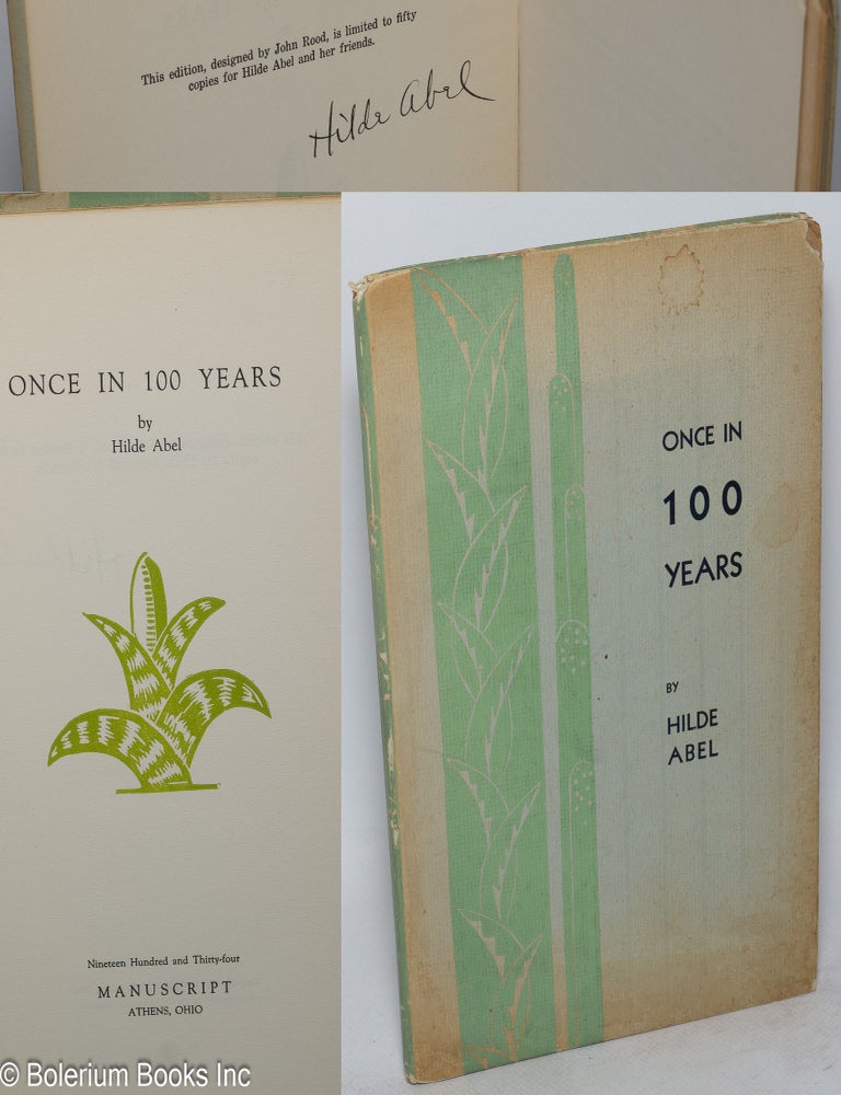Cat.No: 317896 Once in 100 Years. Hilde Abel.