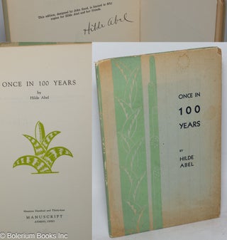 Cat.No: 317896 Once in 100 Years. Hilde Abel