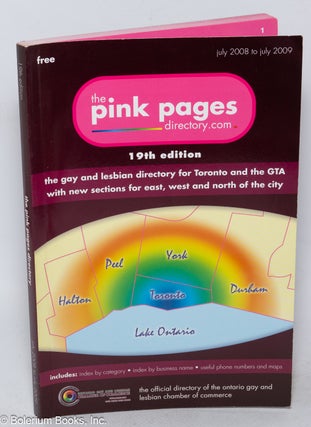 Cat.No: 317953 The Pink Pages Directory: 19th edition, July 2008 to July 2009; the Gay &...