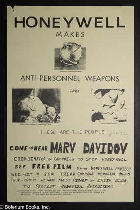 Cat.No: 318026 Honeywell makes anti-personnel weapons and these are the people. Come hear...