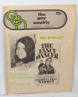 GCN: Gay Community News; the gay weekly; vol. 3, #48, May 29, 1976: The Fancy Dancer
