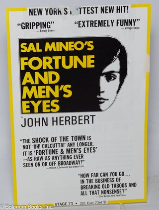 Cat.No: 318706 Sal Mineo's Fortune and Men's Eyes by John Herbert [leaflet