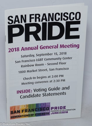 Cat.No: 318879 San Francisco Pride 2018 General Meeting [pamphlet