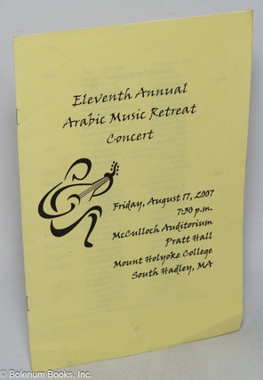 Cat.No: 318954 Eleventh Annual Arabic Music Retreat Concert
