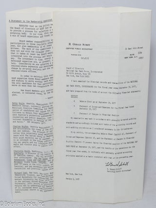 Cat.No: 319003 Two announcements from the NGTF 1978. H. Gerald Schiff The National Gay...
