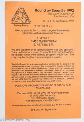 Cat.No: 319024 Bound By Serenity 1992: the L/SM Round-up [leaflet