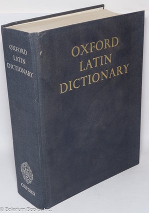 Cat.No: 319037 Oxford Latin Dictionary. P. G. W. Clare