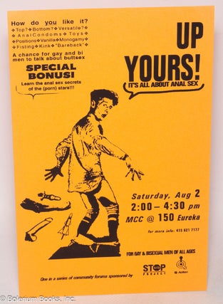 Cat.No: 319222 Up Yours! it's all about anal sex [leaflet