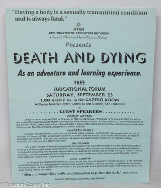 Cat.No: 319225 ATEN presents Death and Dying as an adventure & learning experience...