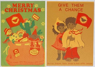 Cat.No: 319405 [Two UFW greeting cards asking the recipient to boycott grapes, Gallo...