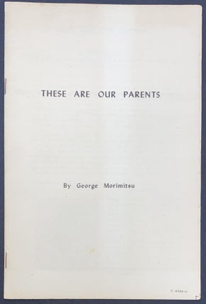 Cat.No: 319406 These are our parents. George Morimitsu