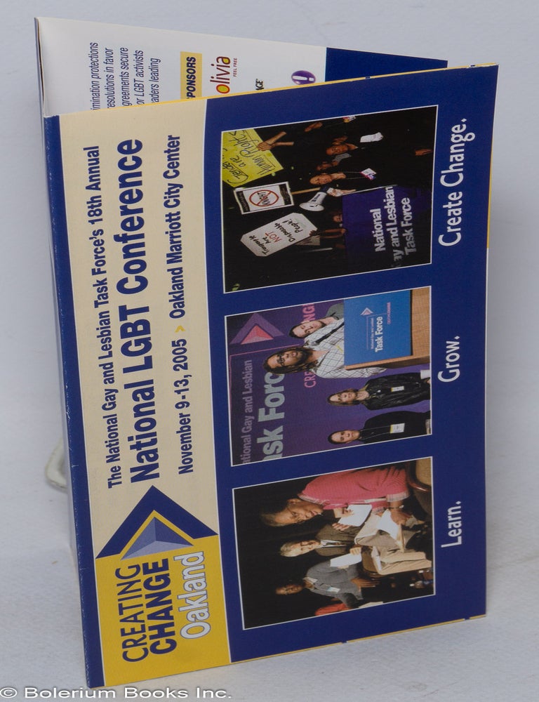 Cat.No: 319414 Creating Change, Oakland: The 18th Annual National LGBT Conference [brochure