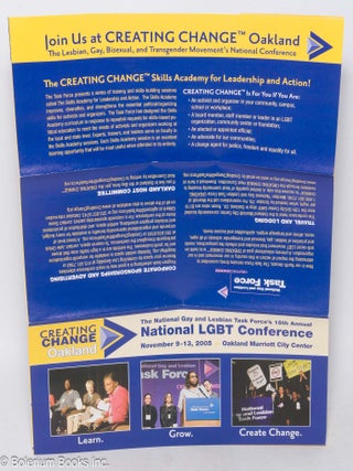 Creating Change, Oakland: The 18th Annual National LGBT Conference [brochure]