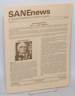 Cat.No: 319558 SANEnews: a national newsletter on battered women; vol. 1, #10, July 1980:...